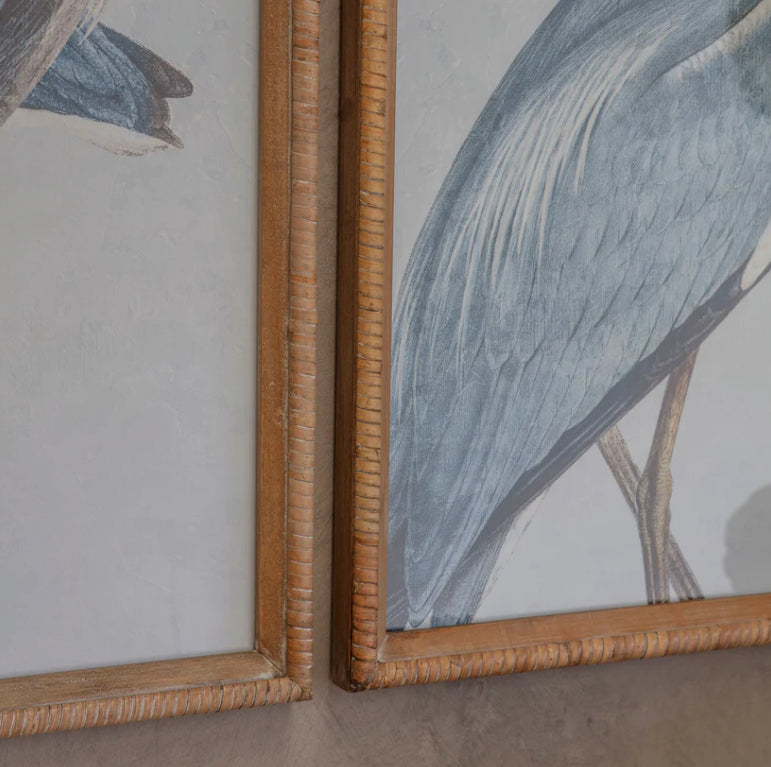 Serenity of the Shore - Heron Framed Print