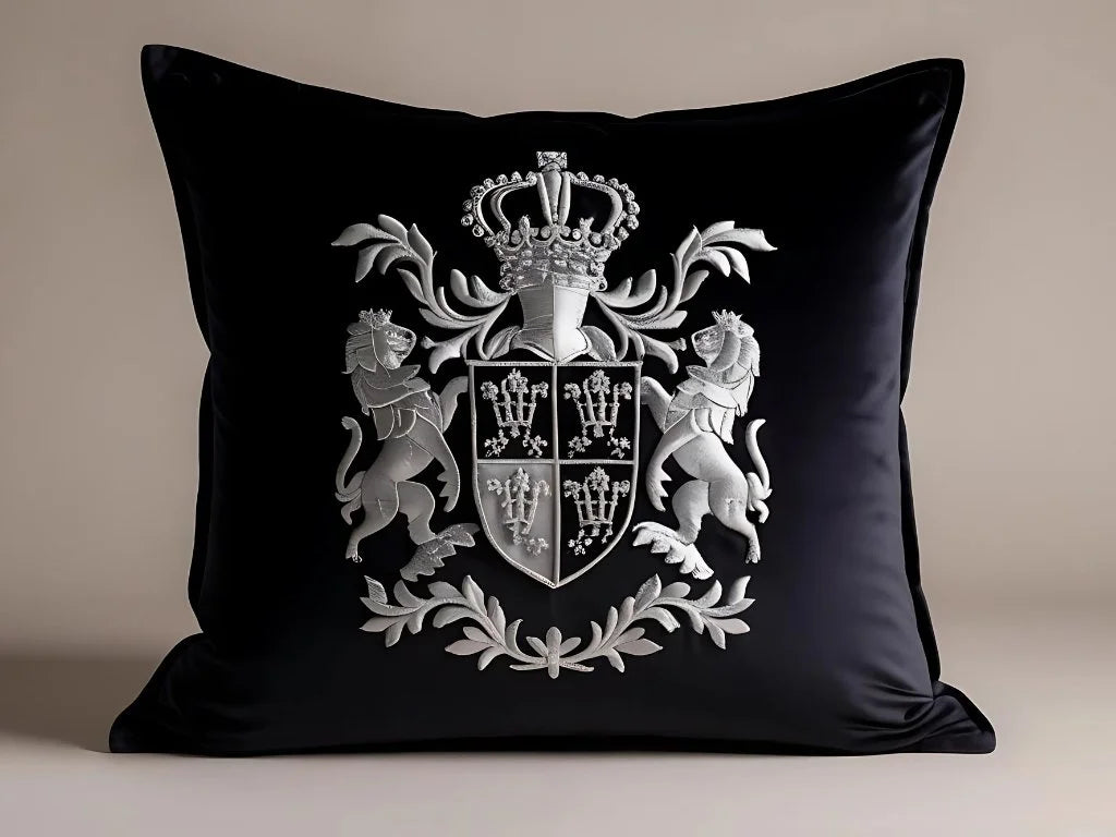 Noir Crest Cushion