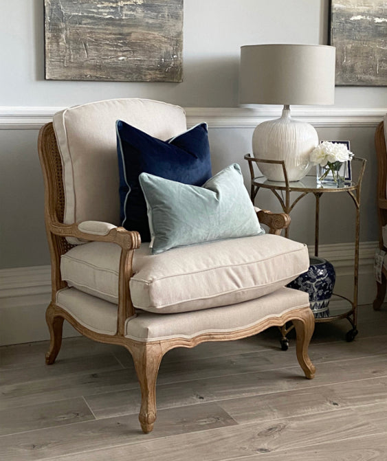 The Paget Oak Armchair in Linen
