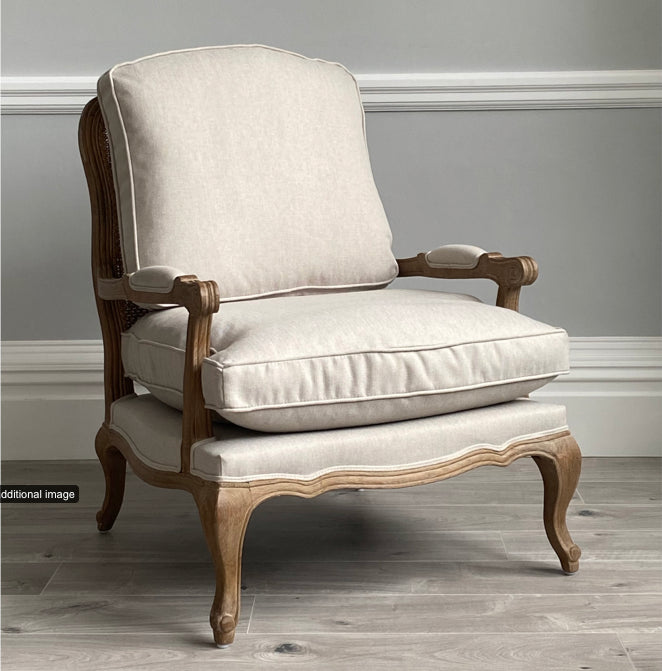 The Paget Oak Armchair in Linen