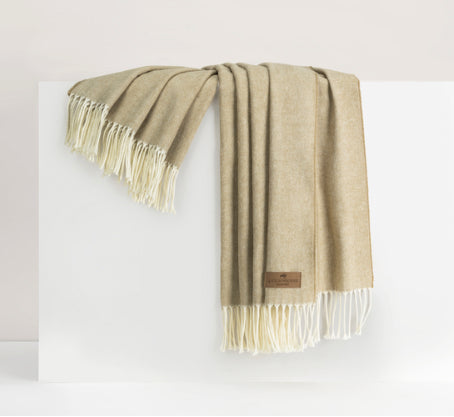 White Truffle Italian Herringbone Throw