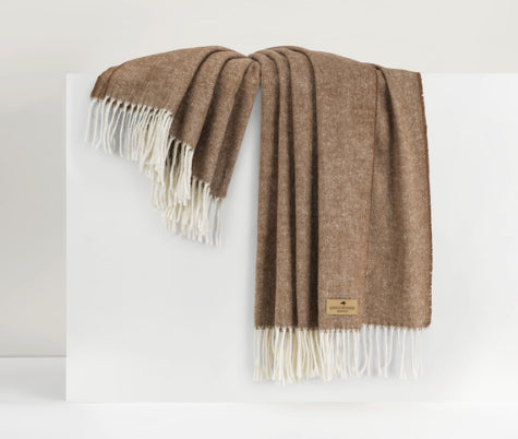 Saddle Italian Herringbone Throw