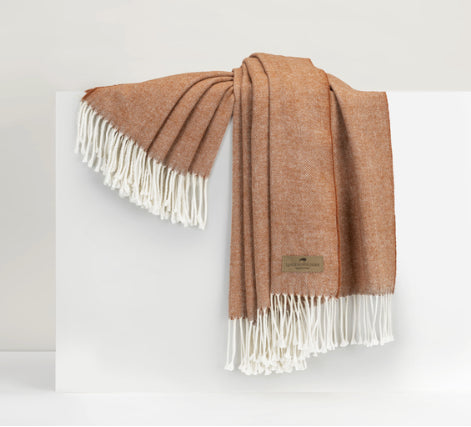 Copper Italian Herringbone Throw