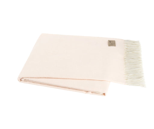 Pink Salt Italian Herringbone Throw