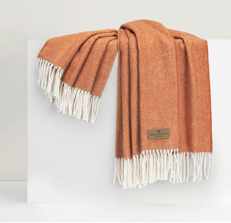 Mandarin Italian Herringbone Throw