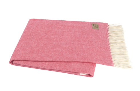 Coral Italian Herringbone Throw