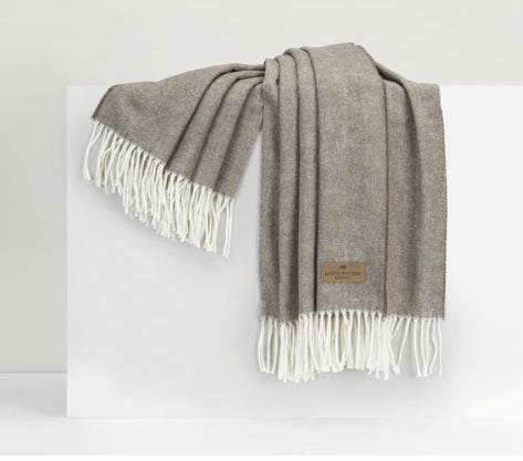 Mink Italian Herringbone Throw