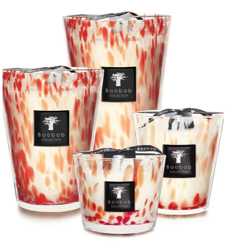 SCENTED CANDLE PEARLS CORAL
