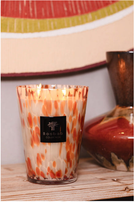 SCENTED CANDLE PEARLS CORAL