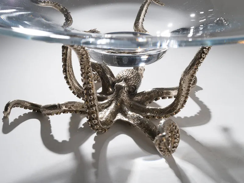 OCTOPUS WITH GLASS BOWL