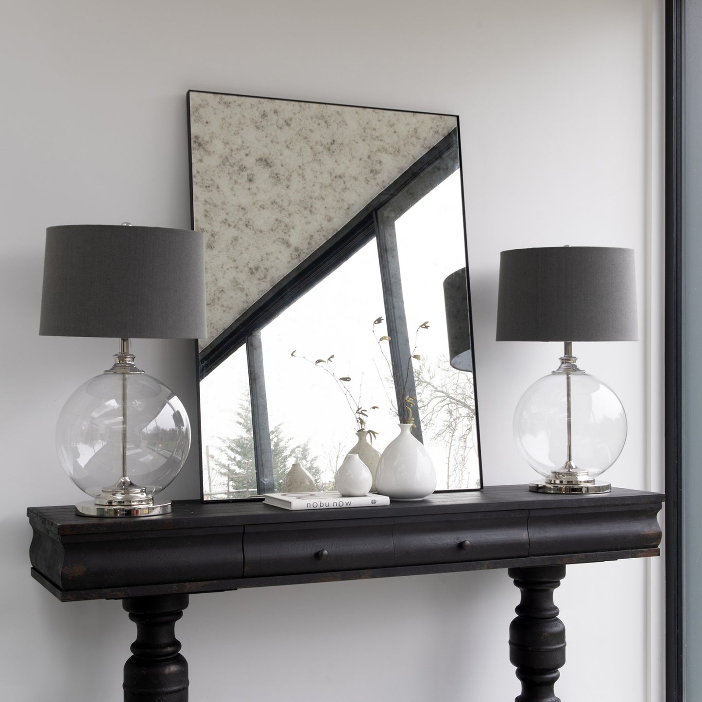 Warwick Black Distressed Console table