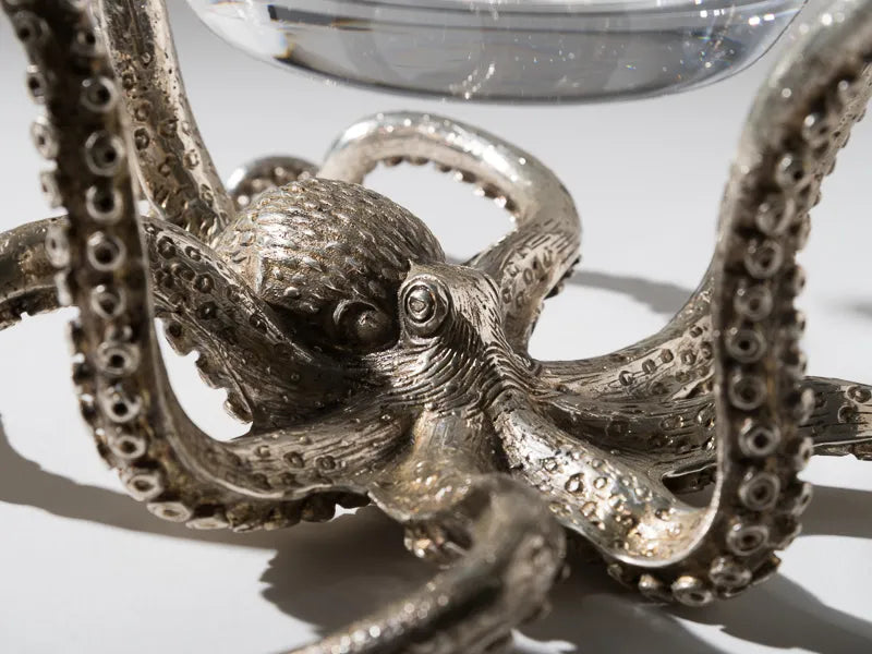 OCTOPUS WITH GLASS BOWL