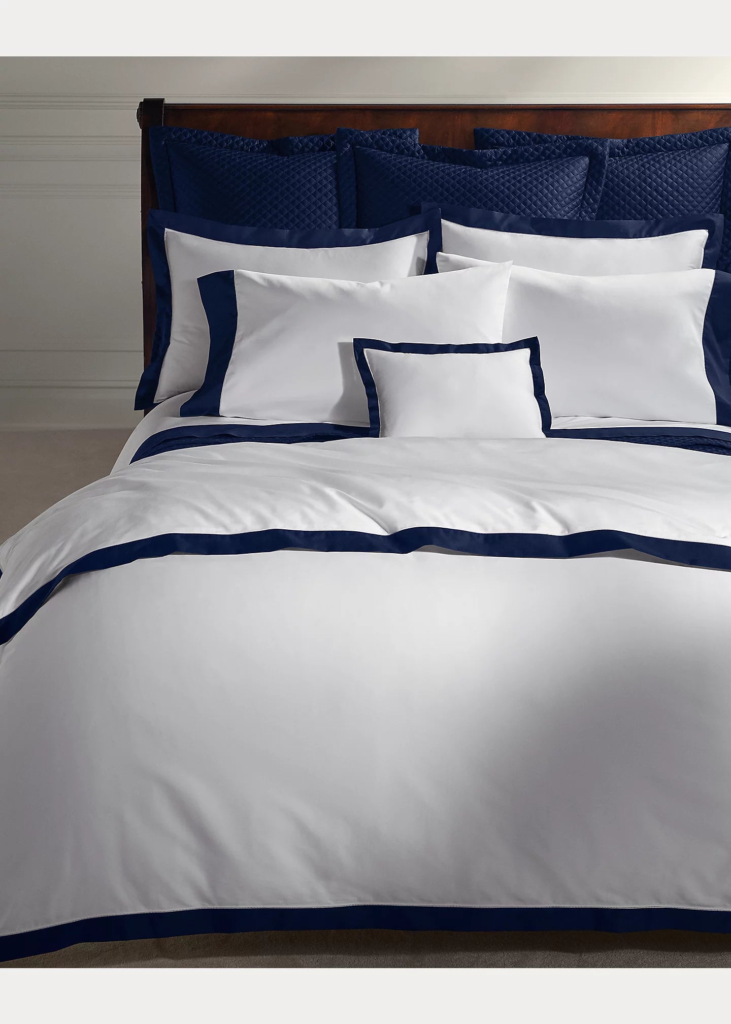 Organic Sateen Border Bedding - Euro Sham