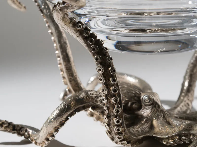 OCTOPUS WITH GLASS BOWL